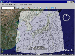 [MSM Weather Map on Google Earth]